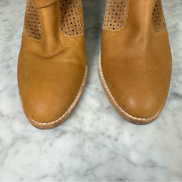 Aquatalia By Marvin K. Fawn Leather Bootie Brown Size 6.5 Made in Italy Boots - Picture 7 of 14